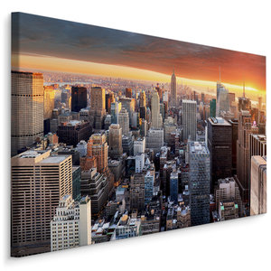 Schilderij - Overzicht over New York , Wanddecoratie , Premium print Schilderij - Overzicht over New York , Wanddecoratie , Premium print