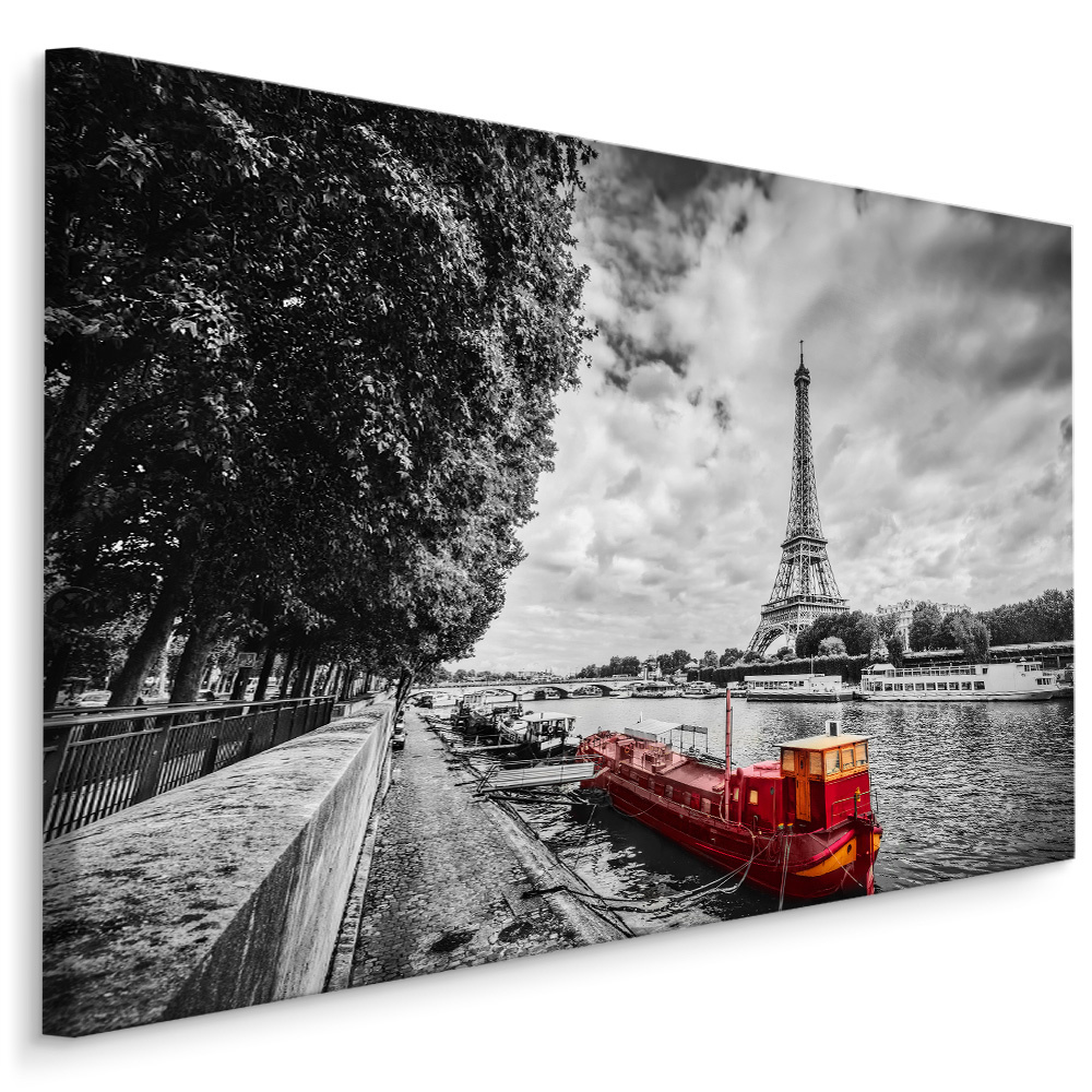 Schilderij - Seine in Parijs , Wanddecoratie , Premium print afbeelding