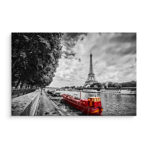 Schilderij - Seine in Parijs  , Wanddecoratie , Premium print