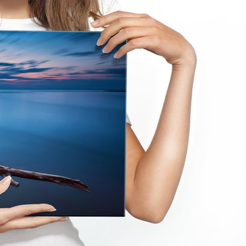 Schilderij -  Natuurlijk zee landschap  , Wanddecoratie , Premium print