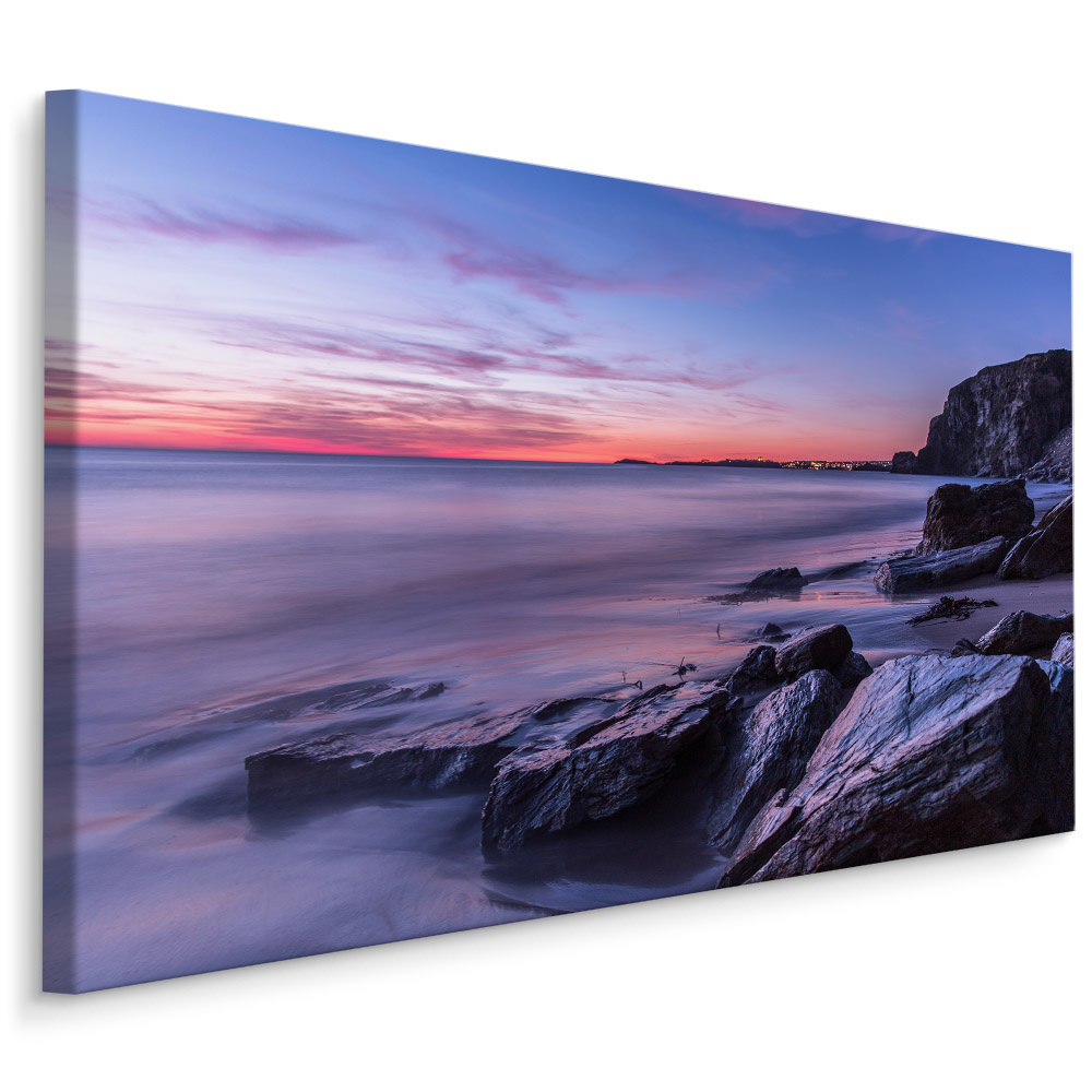 Schilderij - Watergate Bay in Engeland , Wanddecoratie , Premium print afbeelding