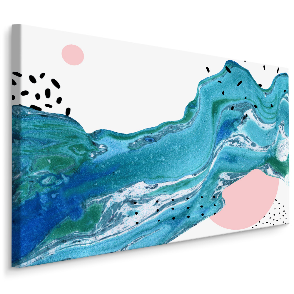 Schilderij - Golven , Abstract , Wanddecoratie , Premium print afbeelding