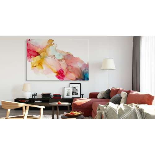 Schilderij -  Abstract Aquarel  , Wanddecoratie , Premium print