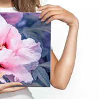 Schilderij - Prachtige roze roos in bloei, eyecatcher in uw kamer, premium print
