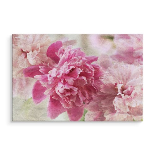 Schilderij - Prachtige roze rozen, eyecatcher in uw huis, wanddecoratie