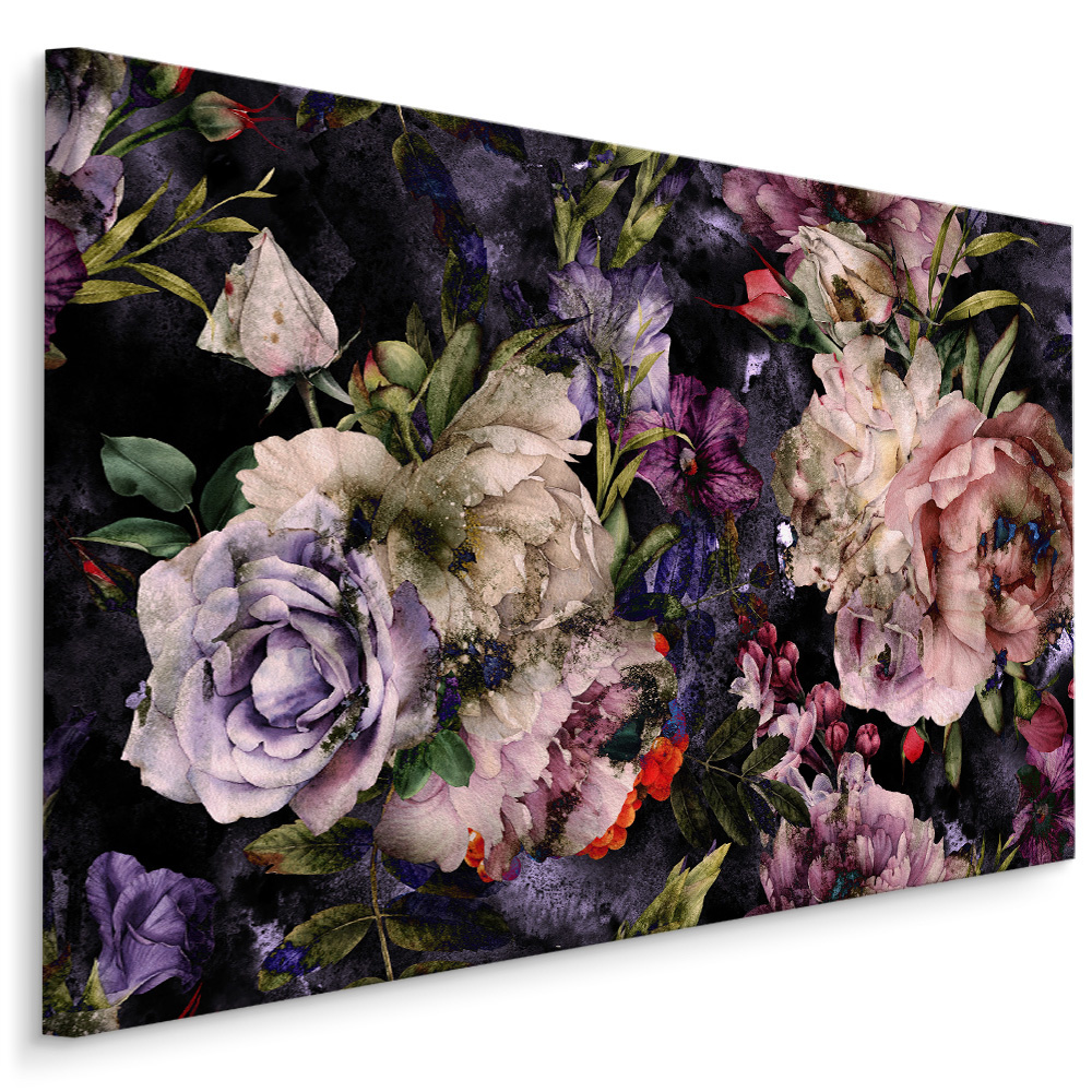 Schilderij - Verzameling van prachtige rozen, premium print, eyecatcher afbeelding