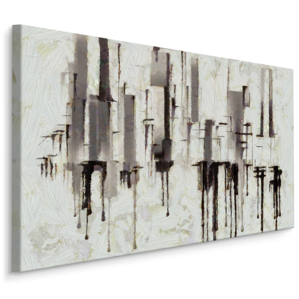 Schilderij - Pilaren, prachtig abstract schilderij, print op canvas afbeelding