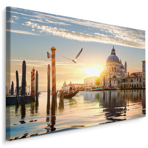 Schilderij - Romantisch Venetië, Italië, premium print