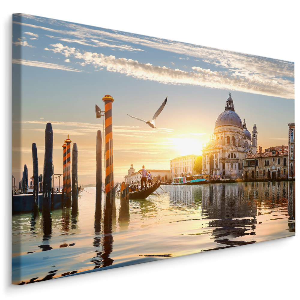 Schilderij - Romantisch Venetië, Italië, premium print afbeelding