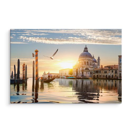 Schilderij - Romantisch Venetië, Italië, premium print