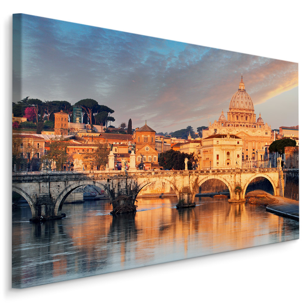 Schilderij - Sint-Pietersbasiliek in Rome, Italië , premium print afbeelding