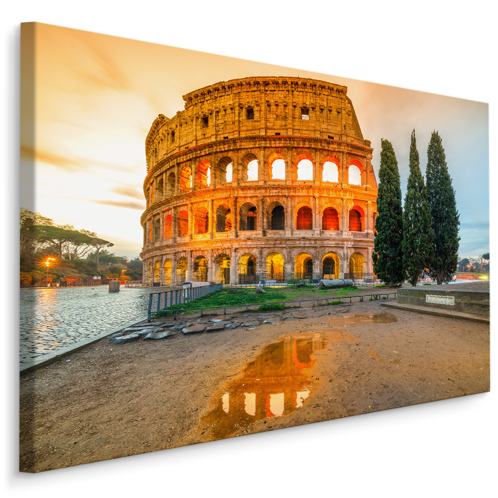 Schilderij - Amphitheater in Rome, wanddecoratie, premium print afbeelding
