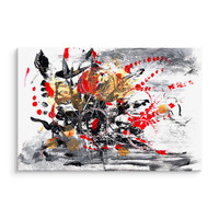 Schilderij - Veelkleurige abstractie, Multikleur, premium print