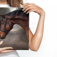 Schilderij - Prachtige liefde tussen 2 paarden, premium print Schilderij - Prachtige liefde tussen 2 paarden, premium print