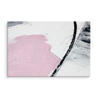 Schilderij - Abstract in het roze, een echte eycatcher in huis, premium print