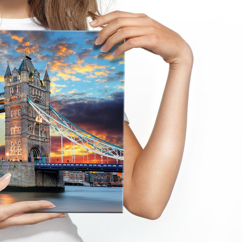 Schilderij Tower Bridge Londen, multi-gekleurd, premium print