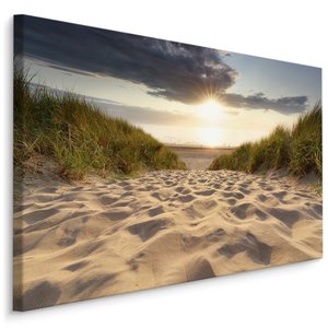 Schilderij Weg naar de Noordzee, multi-gekleurd, wanddecoratie