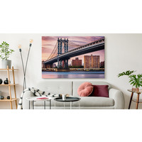 Schilderij - Manhatten Bridge NYC, multi-gekleurd, scherpe print