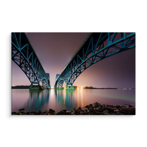 Schilderij South Grand Island Bridge, multi-gekleurd, premium print