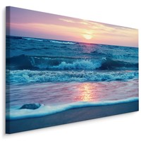 Schilderij - Zee in pastel kleuren, premium print