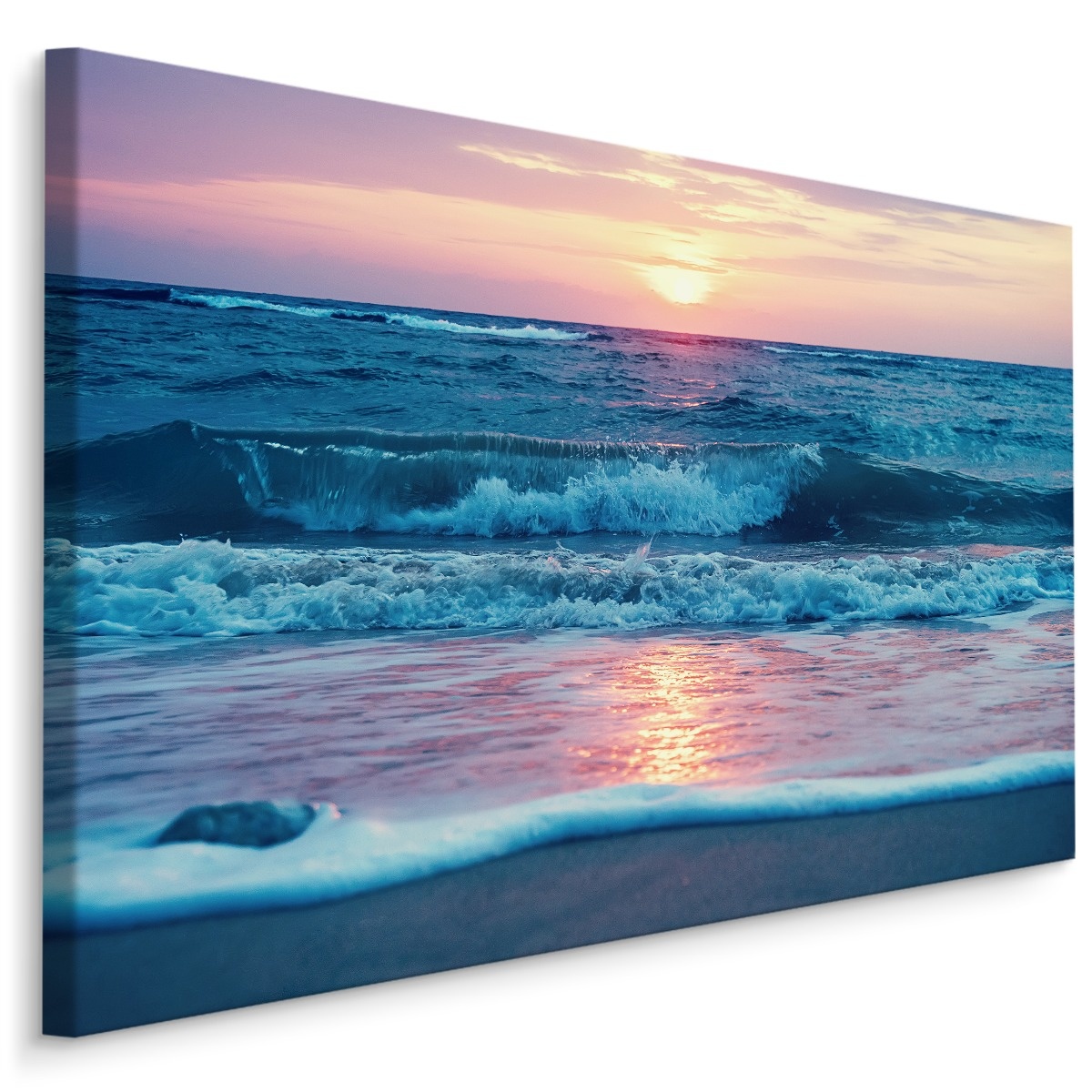 Schilderij - Zee in pastel kleuren, premium print afbeelding