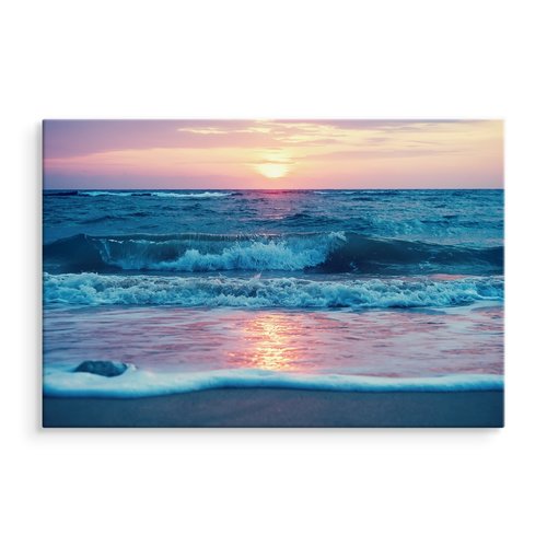 Schilderij - Zee in pastel kleuren, premium print