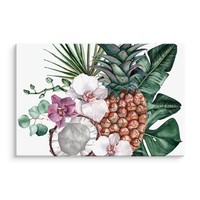 Schilderij - Tropisch fruit en orchidee, multi-gekleurd, scherp geprijsd