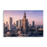 Schilderij - Warschau skyline, 4 maten, multi-gekleurd, Premium print