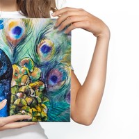 Schilderij Pauw (print op canvas), 4 maten, multi-gekleurd, scherp geprijsd