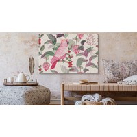 Schilderij - Tropische roze papegaai, 4 maten, scherp geprijsd, wanddecoratie