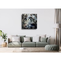 Karo-art Schilderij - Abstract met mystieke symbolen, premium print, wanddecoratie