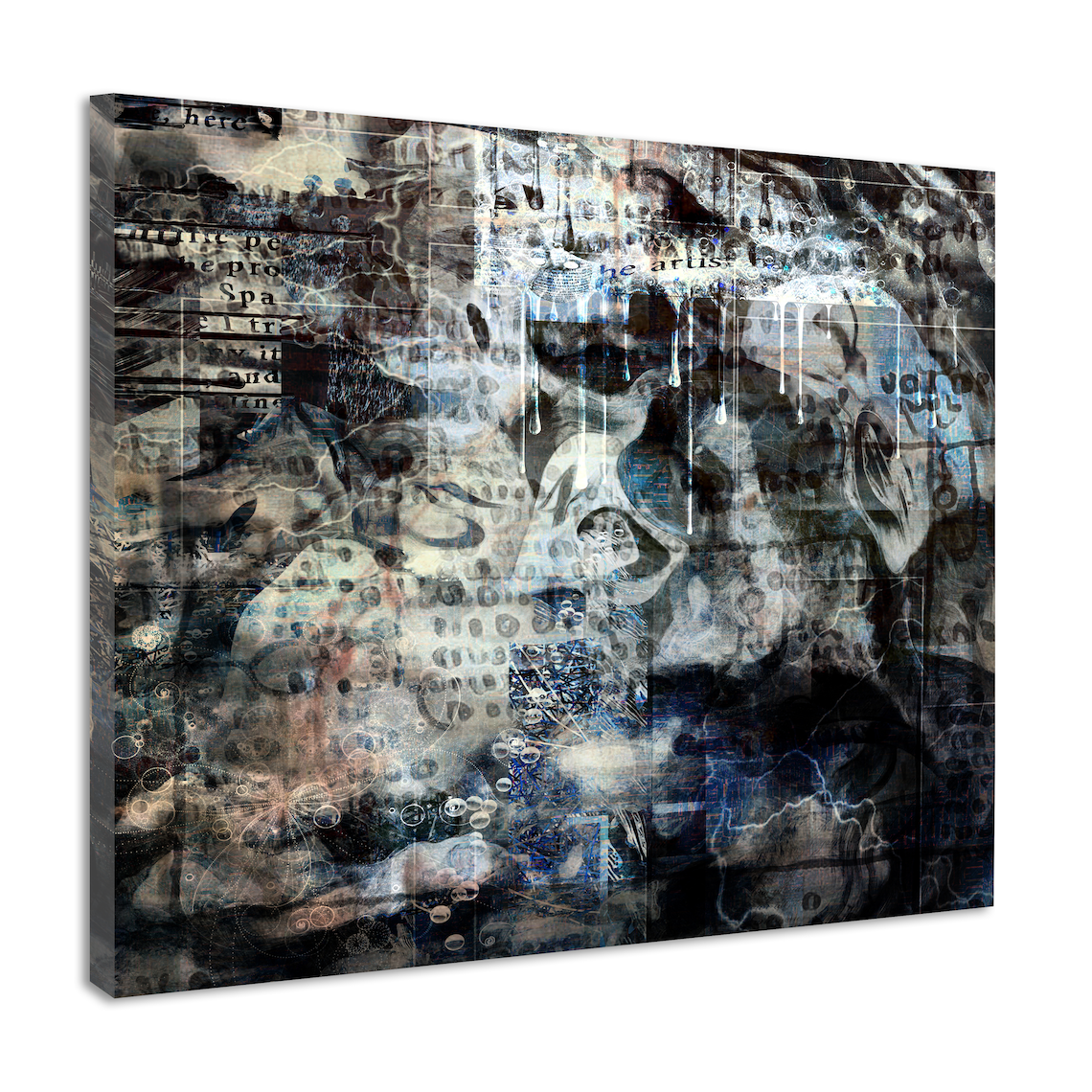 Schilderij - Abstract met mystieke symbolen, premium print, wanddecoratie