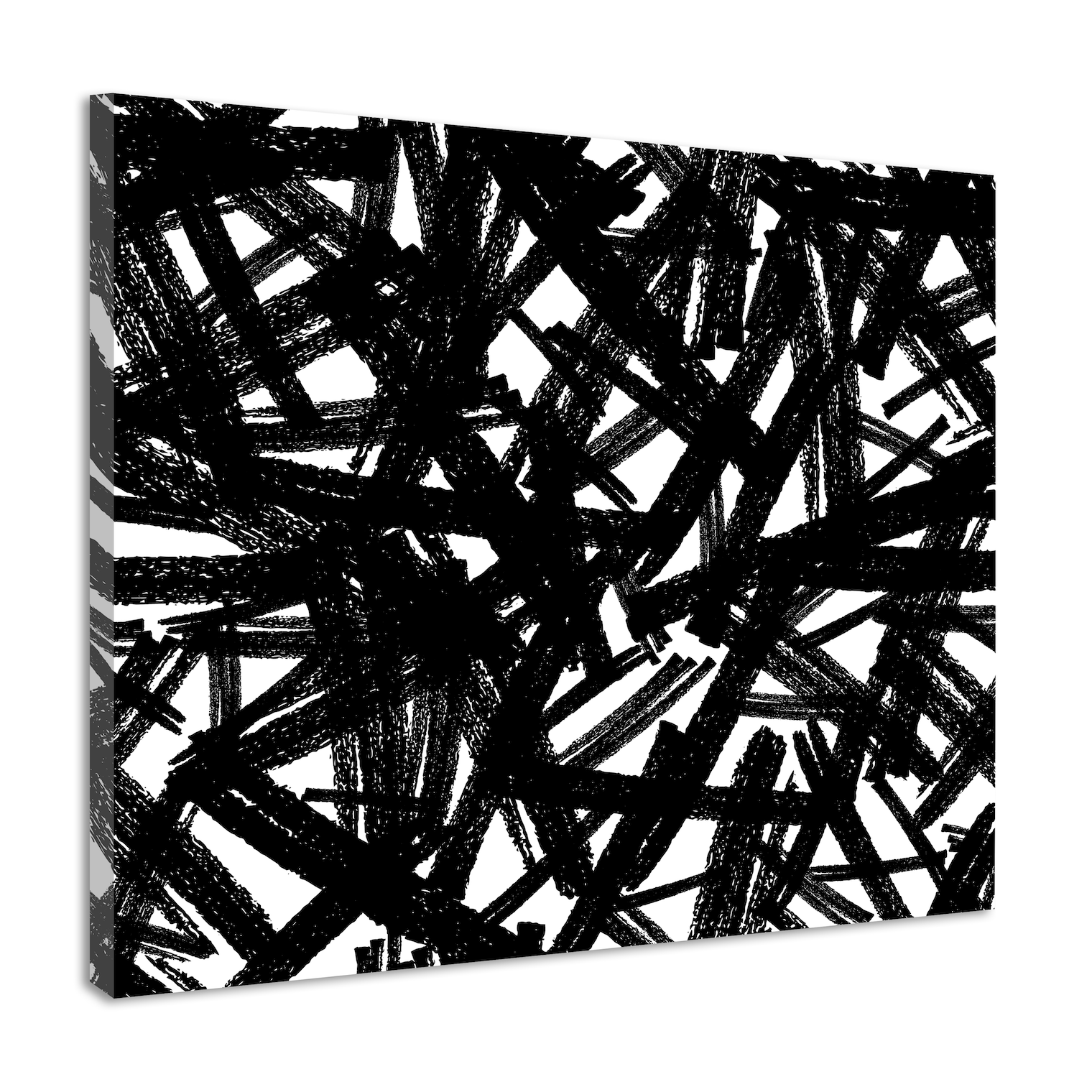 Schilderij - Zwarte potloodvegen, premium print, wanddecoratie