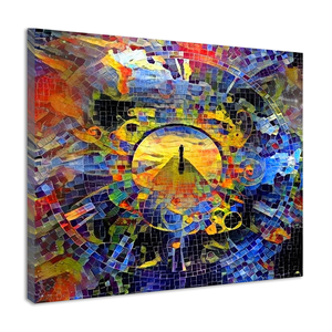 Karo-art Schilderij - Op weg naar de eeuwigheid, Mozaïk, 2 maten, canvas wanddecoratie Karo-art Schilderij - Op weg naar de eeuwigheid, Mozaïk, 2 maten, canvas wanddecoratie