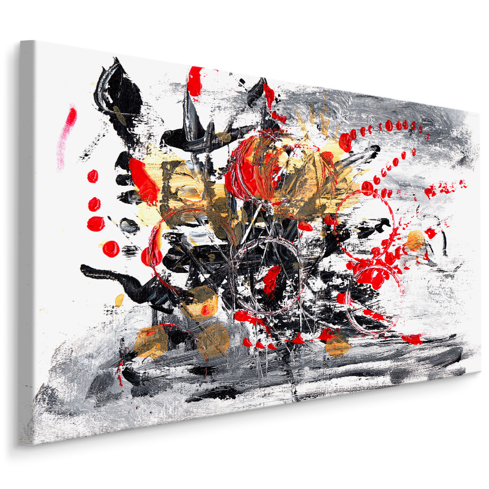 Schilderij - Chaotische Abstractie, print op canvas, premium print afbeelding