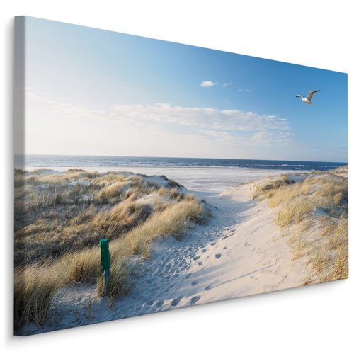 Schilderij - Pad naar Noordzee, multi-gekleurd,4 maten, premium print