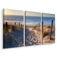 Schilderij - Op weg naar de Noordzee, 3 luik, premium print Schilderij - Op weg naar de Noordzee, 3 luik, premium print
