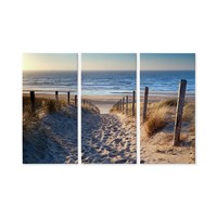 Schilderij - Op weg naar de Noordzee, 3 luik, premium print Schilderij - Op weg naar de Noordzee, 3 luik, premium print