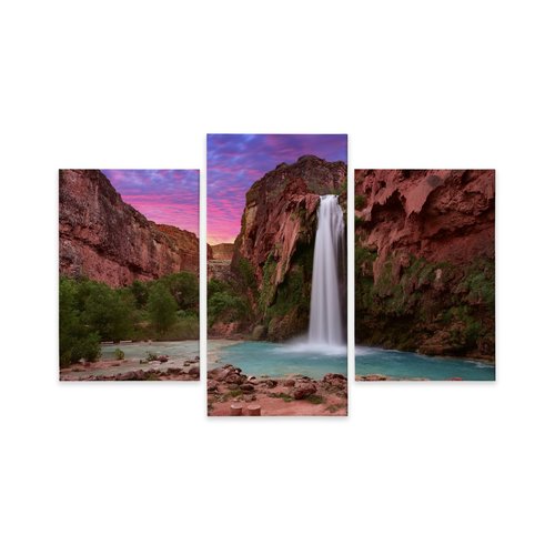 Schilderij - Havasupai waterval, USA, 3 luik, premium print