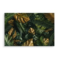 Schilderij - Gouden Jungle, 4 maten, wanddecoratie