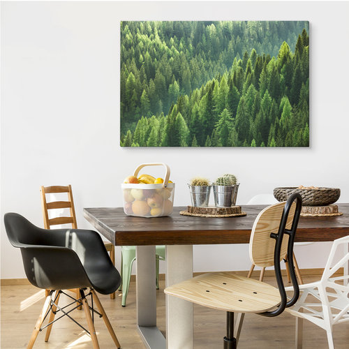 Schilderij - Groen bos, 4 maten, wanddecoratie