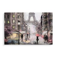 Schilderij - Regen in Parijs II, multi-gekleurd, 4 maten, premium print