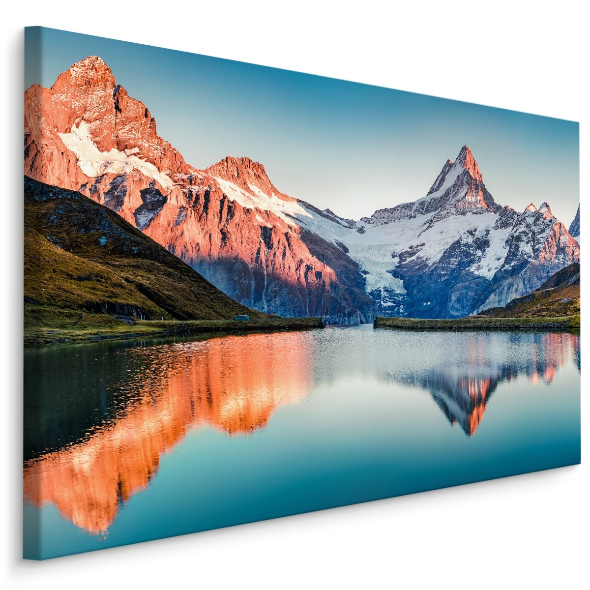 Schilderij Natuurmeer, Alpen Zwitserland, multi-gekleurd, 4 maten, wanddecoratie