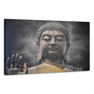 Karo-art Schilderij -Boeddha, de Verlichting, 100x70cm. premium print