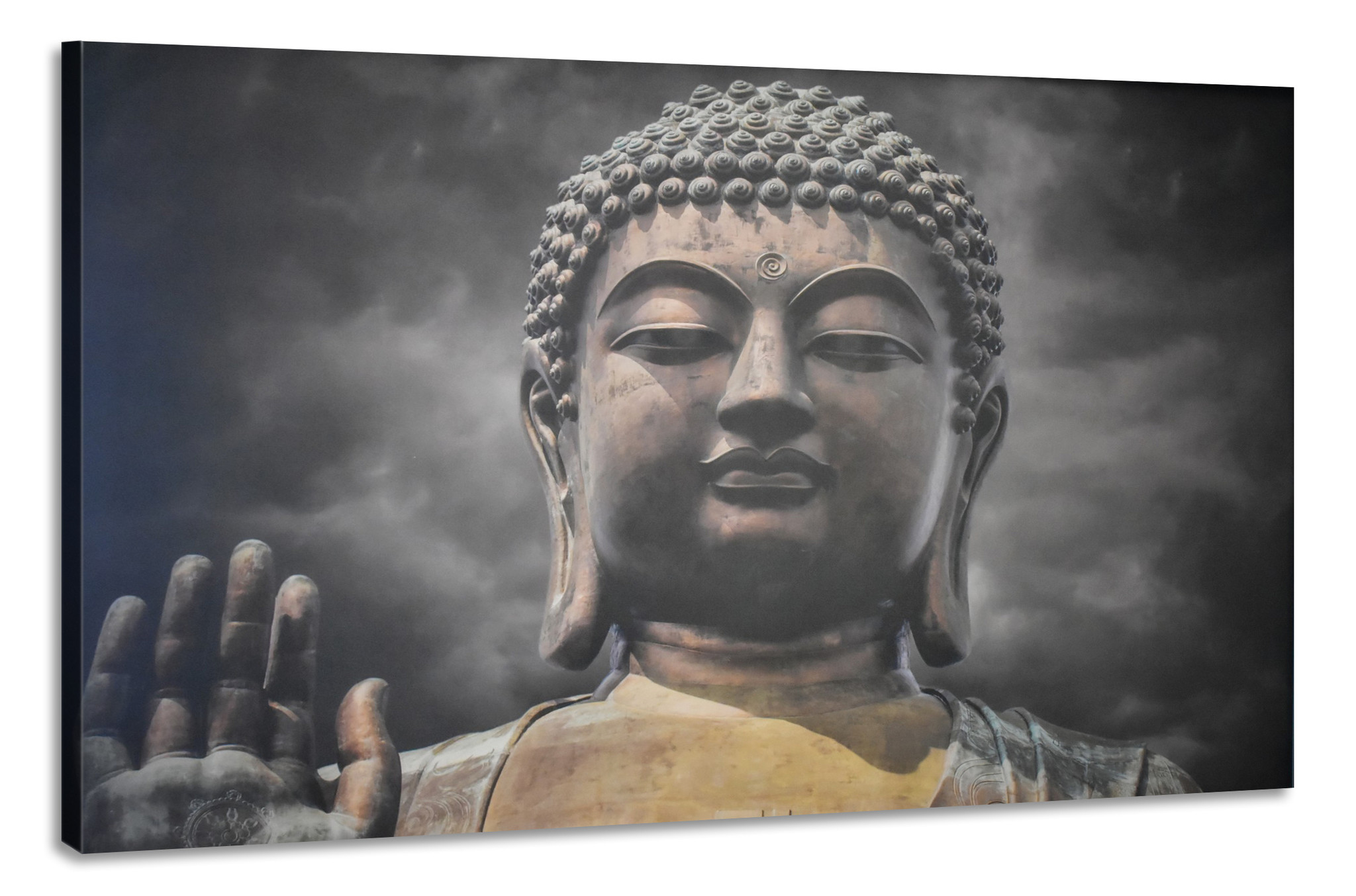 Schilderij -Boeddha, de Verlichting, 100x70cm. premium print afbeelding