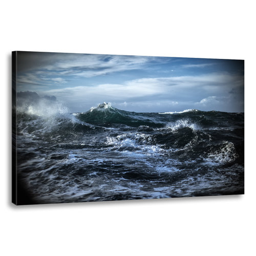 Karo-art Schilderij -Woeste Noordzee, 2 maten. premium print, wanddecoratie