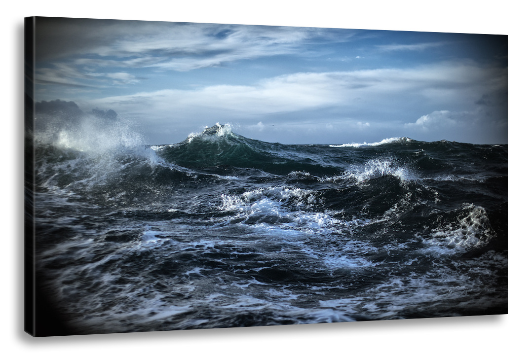 Schilderij -Woeste Noordzee, 2 maten. premium print, wanddecoratie