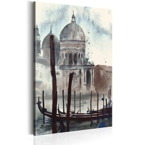 Schilderij - Venetië in Waterverf (print op canvas) , 80x120cm