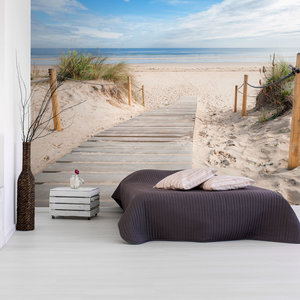 Zelfklevend fotobehang - Op het strand, 4 maten, premium print