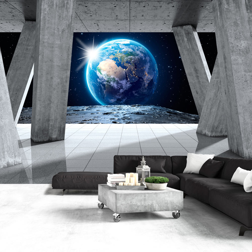 Zelfklevend fotobehang - Uitzicht van de maan , Premium Print afbeelding